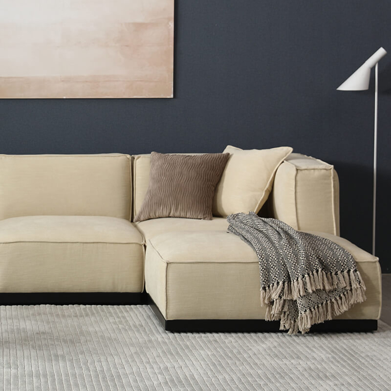 solid wood frame modular sofa